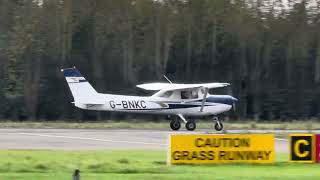 Cessna 152 touch and go at Shobdon Airfield [upl. by Leanahtan]