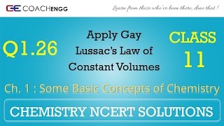 Some Basic Concepts of Chemistry Q126 Chapter 1 NCERT solutions CHEMISTRY Class 11 [upl. by Hamner]