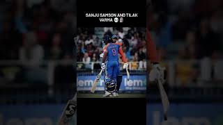 Sanju and Tilak 🔥😈 viralvideo youtubeshorts cricket [upl. by Maro402]