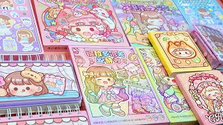 Unbox Telado kawaii sticker big haul🎁ASMR unboxing stickers journal [upl. by Hseham670]