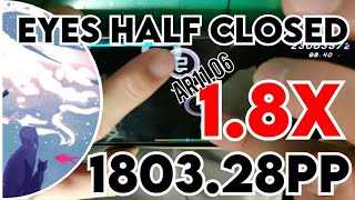 osudroid liveplay Crywolf  Eyes Half Closed Huvafen HD 18x FC ⭐1069 744Dpp1803PP [upl. by Aiuqet]