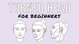 Drawing the Turned Head and Face for Beginners  Loomis Method  Front 34 Side views [upl. by Neleb]