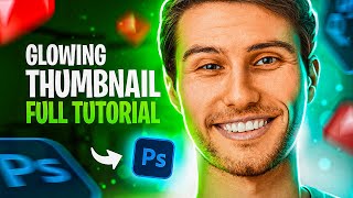 Make Glowing youtube thumbnails in Photoshop  Full Tutorial [upl. by Sculley258]