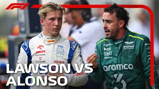 Liam Lawson Goes HeadToHead With Fernando Alonso In Austin [upl. by Vieva898]