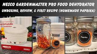 Nesco Gardenmaster Pro Food Dehydrator Unboxing Review amp First Recipe Homemade Paprika [upl. by Heater]