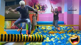 Fun 😂 at Trampoline Park  SkyJumper Trampoline Park Chennai 🔥 [upl. by Renault]