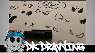 Graffiti Character Tutorial for beginners  How to draw diffrent eyes [upl. by Kobylak911]