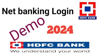 Hdfc Bank net Banking Login Demo 2024 hdfcbank netbanking hdfcnetbanking [upl. by Ernaldus300]