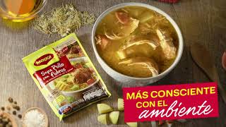 Sopa de Pollo con Fideos MAGGI® Menos empaque más consciente con el ambiente [upl. by Adile439]