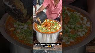 Agra’s Famous Paper Bhature with Chole😍😋 Indian Street Food [upl. by Dagley]