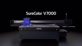 SureColor V7000  Epson’s UV Flatbed Printer – With Red Ink [upl. by Aidul]