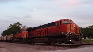 BNSF Cargill Feed Train at Sunset [upl. by Nhepets38]