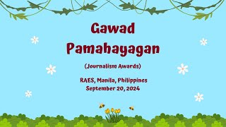 GAWAD PAMAHAYAGAN 2024  ANNUAL SCHOLASTIC JOURNALISM AWARDS [upl. by Latham]