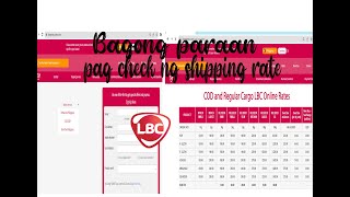 Paano ang BAGONG PARAAN ng Pag Check ng SHIPPING RATE sa LBC lbcpadala shippingfee [upl. by Allicsirp]