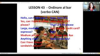 Inglese in pillole 43  Ordinare al bar verbo Can [upl. by Meara]