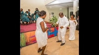 John Mahama dances to Bobolebobo at his 60th birthday party [upl. by Delwin259]