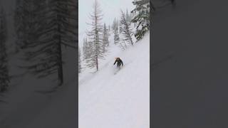 Riding the back bowls of Schweitzer Mountain in Idaho shorts snowboarding skiing [upl. by Joete]