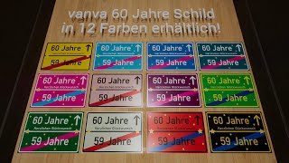 Geschenk zum 60 Geburtstag vanva 60 Jahre Ortsschild [upl. by Ibrek]