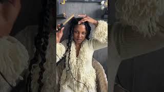 Twist Braids on Water wave Wig wiginfluencer wiginstall wigtutorial twistbraids waterwavewig [upl. by Hannad127]