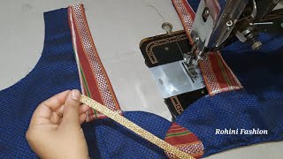 Blouse designcutting and stitching back neck [upl. by Tiffany]