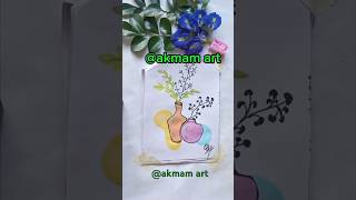 Beautiful flowers art flowers Garden paintingeasy shorts video viral minisatisfy art how [upl. by Malonis]