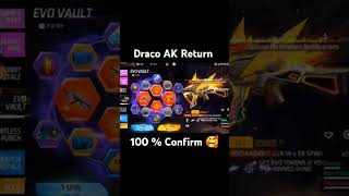 Draco AK return 🥳🥳😍 ffupcomingevents shorts ffmax ytshort [upl. by Brena]