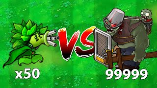 50 Plants VS Red Eye Gargantuar Zombie 99999 HP  Who will win  PvZ Hybrid Challenge [upl. by Horick]