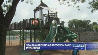 Lexington celebrates opening of new Jacobson Park playground [upl. by Aicilehp971]