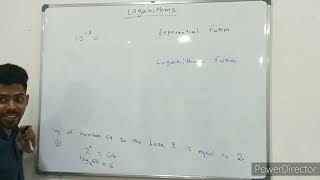 Logarithm Basics Class 9 Goa Board Lecture 1 Exponential to Logarithmic form [upl. by Nyrol388]