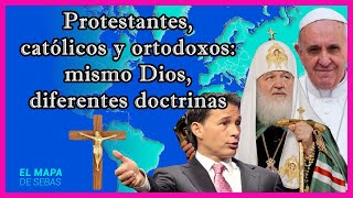 ✝️ Diferencia entre CATOLICISMO PROTESTANTISMO y Cristianismo ORTODOXO ⛪️  El Mapa de Sebas [upl. by Bernadene]