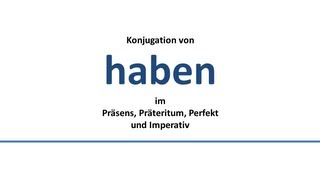 HABEN  to have  يملك، يكون لدى  Konjugation deutscher VerbenConjugation of German verbs [upl. by Tamas]