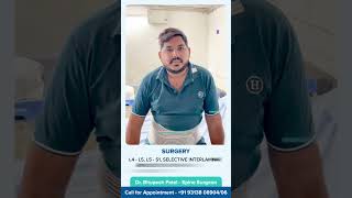 Testimonial by Gajendrabhai  Dr Bhupesh Patel  Endoscopic Spine Surgery [upl. by Aysan]