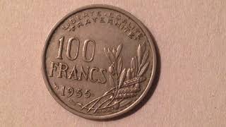 France 1955 100 Francs Coin [upl. by Leamiba]