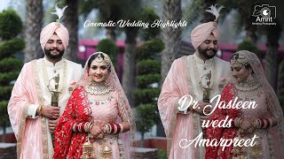 Dr Jasleen Weds Amarpreet  Wedding Highlight  Cinematic Video  Amrit Photography [upl. by Melquist]