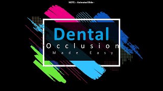 Dental Occlusion Made Easy [upl. by Adyaj975]