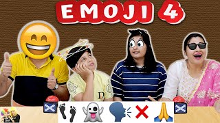 EMOJI CHALLENGE 4  Funny Family Challenge  Aayu and Pihu Show [upl. by Irahcaz]