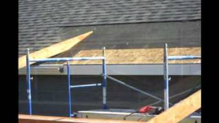 Construction of a roof addition over an existing concrete patio in Bozeman MT part 2 [upl. by Enael]