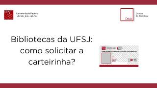 Como solicitar a carteirinha [upl. by Irpak]