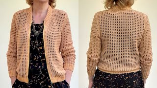 💯 Easy Fast Crochet Stitch For Sweater Vest Cardigan Top Blouse pattern 😍 [upl. by Ellis]