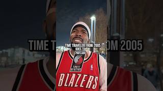 Time traveler goes to the Portland Trailblazers game [upl. by Yarahs]