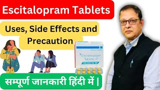 Escitalopram Tablets IP 10 Mg in Hindi  Uses Side Effects and All Details [upl. by Chapell]