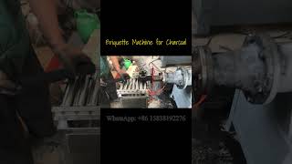 Briquette machine for making carbon briquettes as fuel  charcoal [upl. by Ahsiym960]