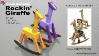 Wood Toy Plans  Rocking Giraffe [upl. by Seaman424]