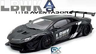 118 AUTOart LBWORKS Lamborghini Aventador Limited Edition Black [upl. by Nochur]