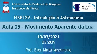 Introdução à Astronomia  Aula 05 Movimento Aparente da Lua [upl. by Yee999]