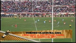 Clásicos a Mano  Cienciano 4  1 Sporting Cristal 2001 [upl. by Grussing399]