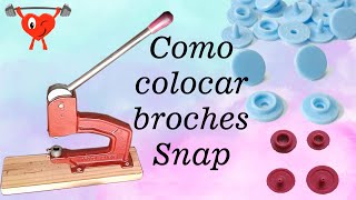 Como colocar broches a presión Snaps plásticos 💪 How to place Snaps Botones plasticos de presion [upl. by Jezabella]