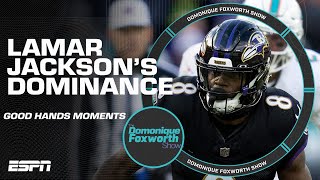 Good Hands Moments Lamar Jackson amp the Ravens DOMINATE 📍 allstate  The Dominique Foxworth Show [upl. by Haissem]