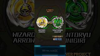 Wizard Arrow VS Santoryu Onigiri beyblade beybladex beyblademultiverse [upl. by Sayers575]