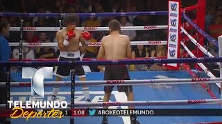 Ernesto Salcedo vence por TKO a Bryan “Chapito” Zúñiga  Boxeo Telemundo  Telemundo Deportes [upl. by Nnilsia]